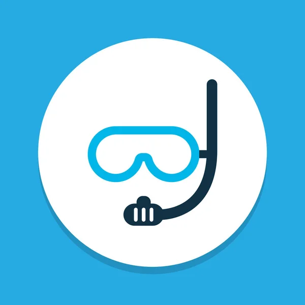 Onderwater masker pictogram gekleurde symbool. Premium kwaliteit geïsoleerd scuba element in trendy stijl. — Stockvector