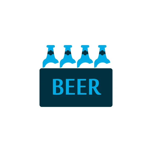 ALE vak pictogram gekleurde symbool. Premium kwaliteit geïsoleerd geval van bier element in trendy stijl. — Stockvector