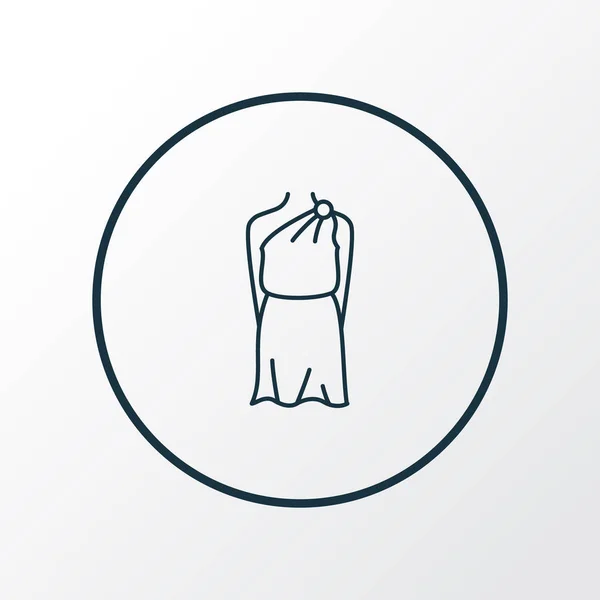 Tunika Symbol Linie Symbol. hochwertige isolierte Kleidungselemente im trendigen Stil. — Stockvektor