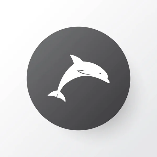 Символ Значка Дельфина Высококачественный Изолированный Элемент Млекопитающего Модном Стиле — стоковый вектор