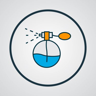 Parfüm simgesi renkli çizgi sembolü. Premium kalite izole koku öğe trendy tarzı.