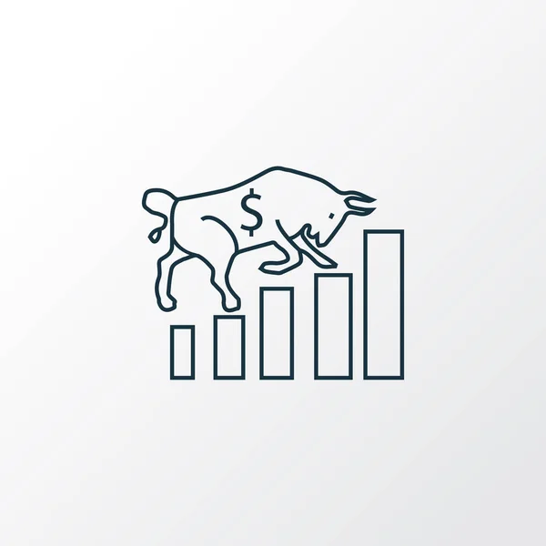 Bull market icon line symbol. Premium quality isolated forex element in trendy style.