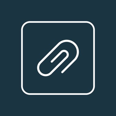 Klibi simgesi satır sembolü. Premium kalite izole ataç öğe trendy tarzı.