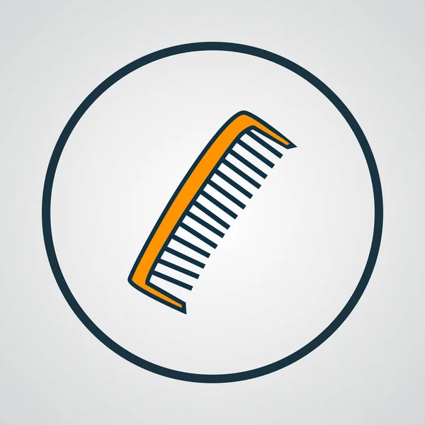 Comb icon colored line symbol. Premium quality isolated hairbrush element in trendy style. — Stock Photo, Image