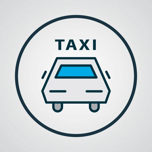Taxi-Symbol farbige Linie Symbol. Hochwertige isolierte Kabinenelemente im trendigen Stil. — Stockfoto