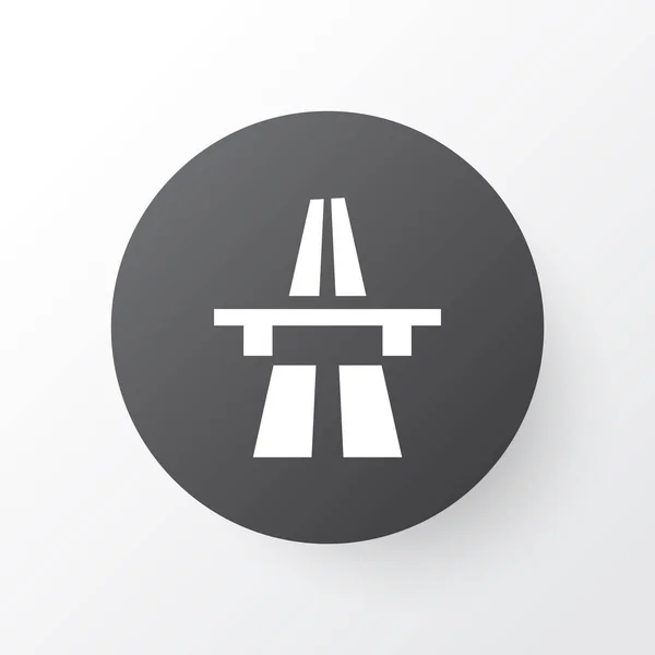 Début du symbole icône de l'autoroute. Élément autoroutier isolé de qualité supérieure dans un style tendance . — Image vectorielle