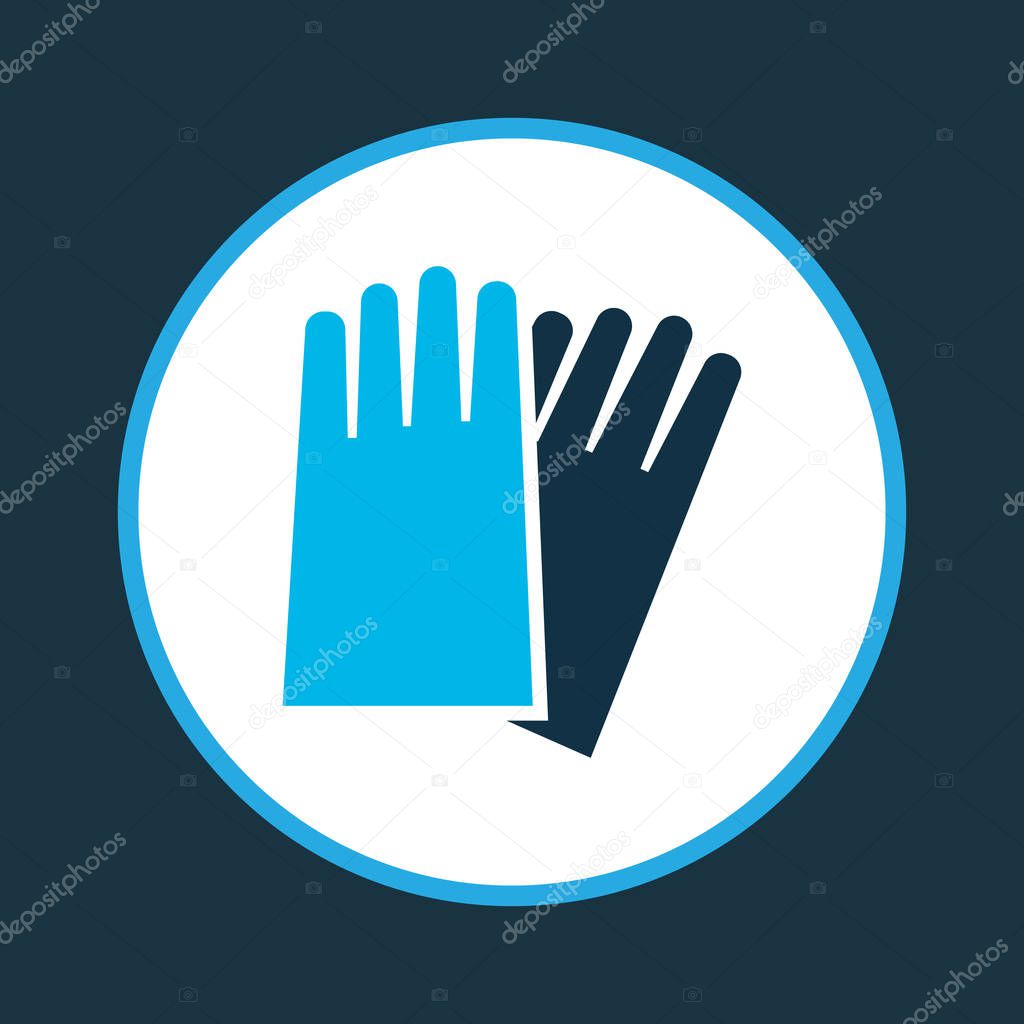 Hand protection icon colored symbol. Premium quality isolated glove element in trendy style.