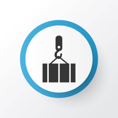 Tepe Crane Simgesi. Kaliteli Kalite İzole Kaldırma Elementi Moda Biçiminde.