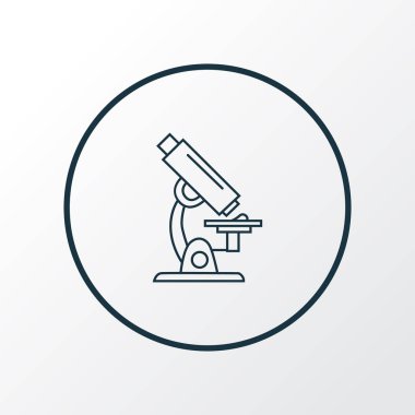 Mikroskop simgesi satır sembolü. Premium kalite izole Mikrobiyoloji öğe trendy tarzı.