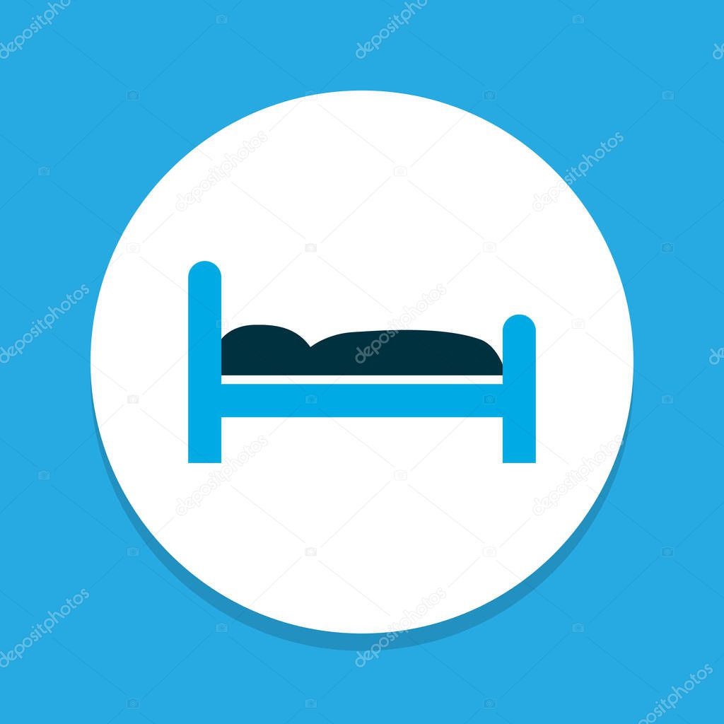 Doss icon colored symbol. Premium quality isolated bed element in trendy style.