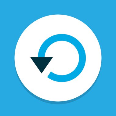 Replay simgesi renkli sembol. Üstün kaliteli tekrar moda stil öğesinde izole.