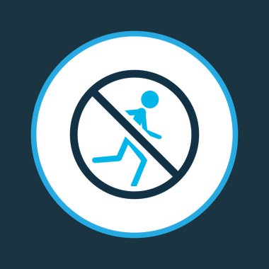 Hiçbir çalışan simgesi renkli sembol. Premium kalite izole dur öğe trendy tarzı.