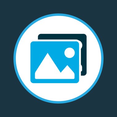 Resim simge renkli sembol. Premium kalite izole galeri öğesi trendy tarzı.