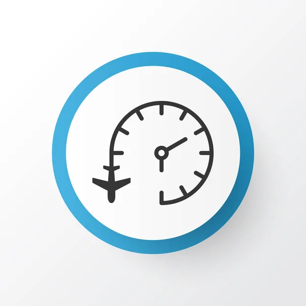 Symbol für die Flugzeit. Premium-Qualität isolierte Reiseuhr Element im trendigen Stil. — Stockfoto