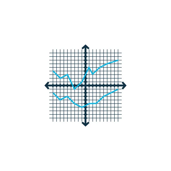 Chart grid lines icon colored symbol. Premium quality isolated analysis element in trendy style.