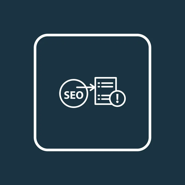 SEO report icon line symbol. Premium quality isolated file element in trendy style. — Stock Photo, Image