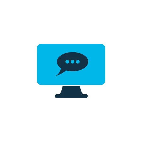 Simbolo Colorato Icona Chat Attività Online Elemento Desktop Isolato Qualità — Vettoriale Stock