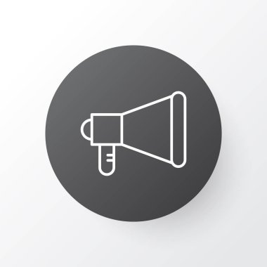 Promosyon simgesi simgesi. Premium kalite izole duyuru öğe trendy tarzı.