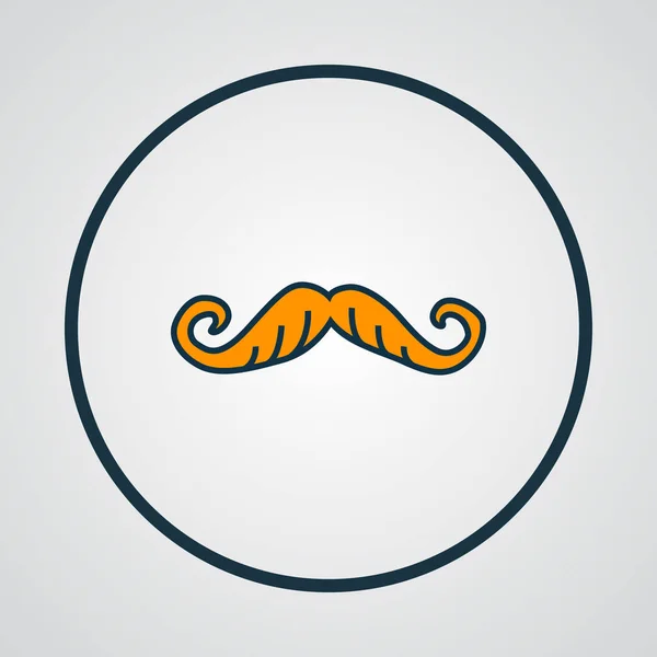 Mustasch ikonen färgade linjesymbol. Premium kvalitet isolerade mustasch element i trendig stil. — Stockfoto