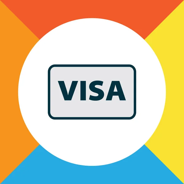 Visa Ikonen Färgade Linjesymbol Premium Kvalitet Isolerade Internationella Identifiering Element — Stock vektor