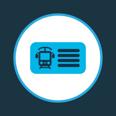 Tren bilet simgesi renkli sembol. Premium kalite izole girişi öğesi trendy tarzı.
