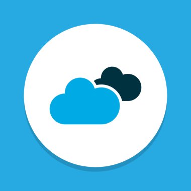 Bulutlu simgesi renkli sembol. Premium kalite izole bulutlu gökyüzü öğe trendy tarzı.