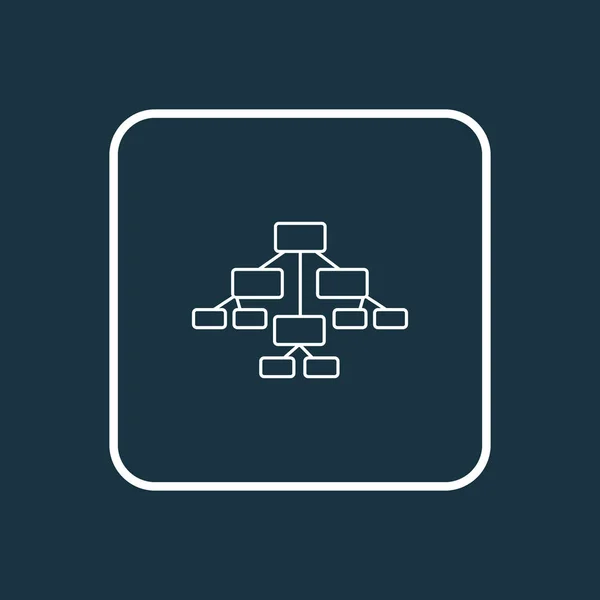 Icono de diagrama símbolo de línea. Elemento de estructura aislada de calidad premium en estilo moderno . — Archivo Imágenes Vectoriales