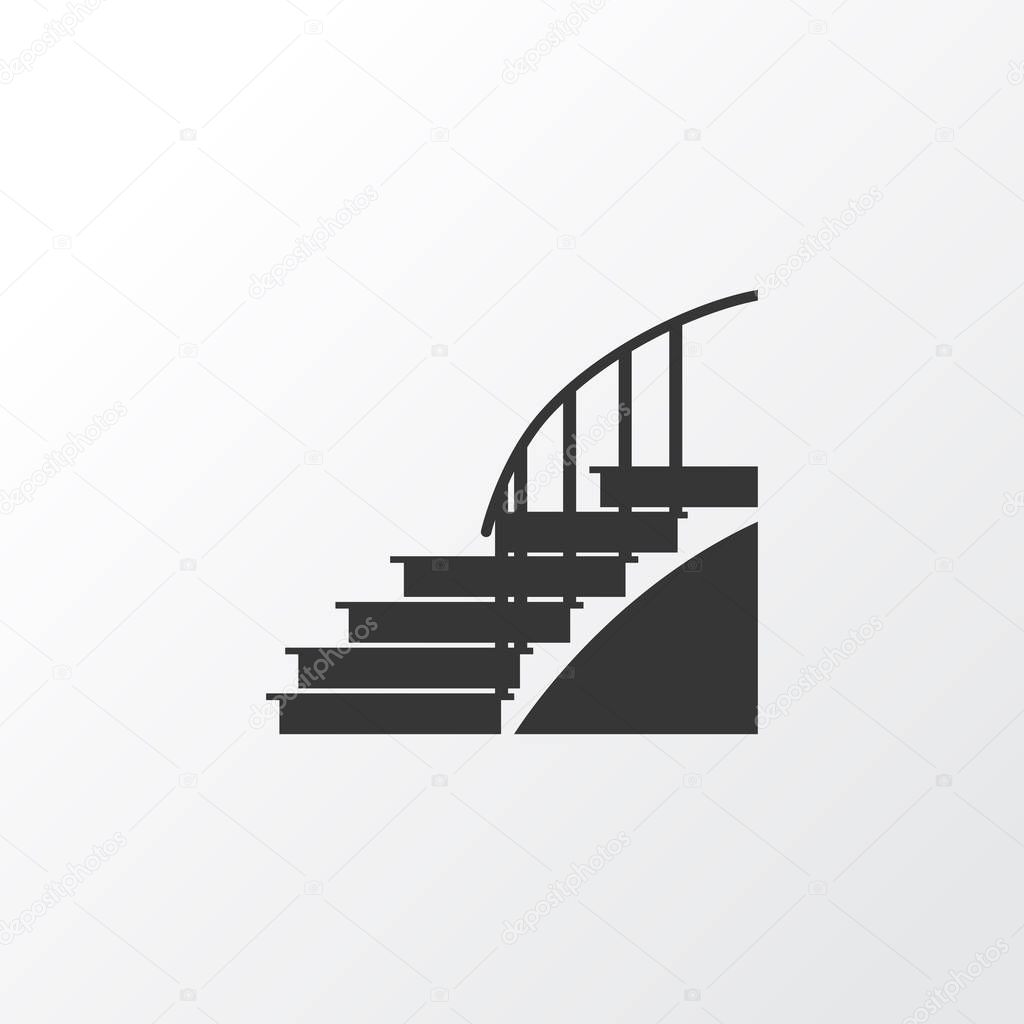 Stairs icon symbol. Premium quality isolated ladder element in trendy style.