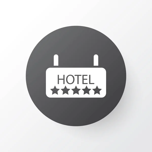 Simbolo dell'icona dell'hotel. Elemento di segnaletica isolato di qualità premium in stile trendy . — Vettoriale Stock