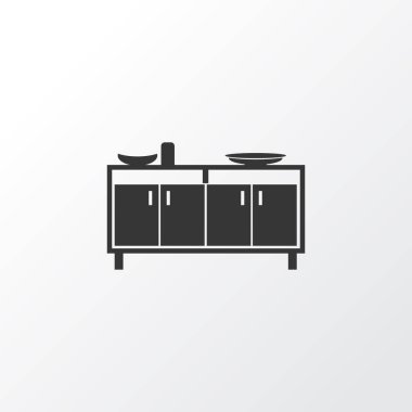 Büfe simgesi simgesi. Premium Kalite izole raf öğe trendy tarzı.