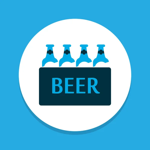 ALE vak pictogram gekleurde symbool. Premium kwaliteit geïsoleerd geval van bier element in trendy stijl. — Stockvector
