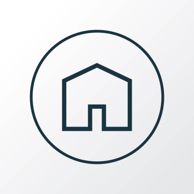 Ev simgesini satır sembolü. Premium Kalite izole ev öğe trendy tarzı.