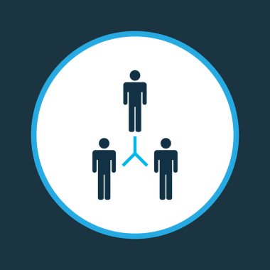 Ekip simgesi renkli sembol oluşturma. Premium kalite izole Grup öğesi trendy tarzı.