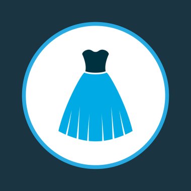 Gece elbisesi simgesi renkli sembol. Premium Kalite izole elbise moda stil öğesinde.