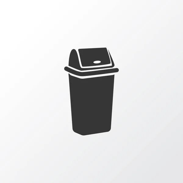 Σύμβολο εικονίδιο Κάδος απορριμμάτων. Πριμοδότηση ποιότητας απομονωμένες trashcan στοιχείο σε μοντέρνο στυλ. — Φωτογραφία Αρχείου