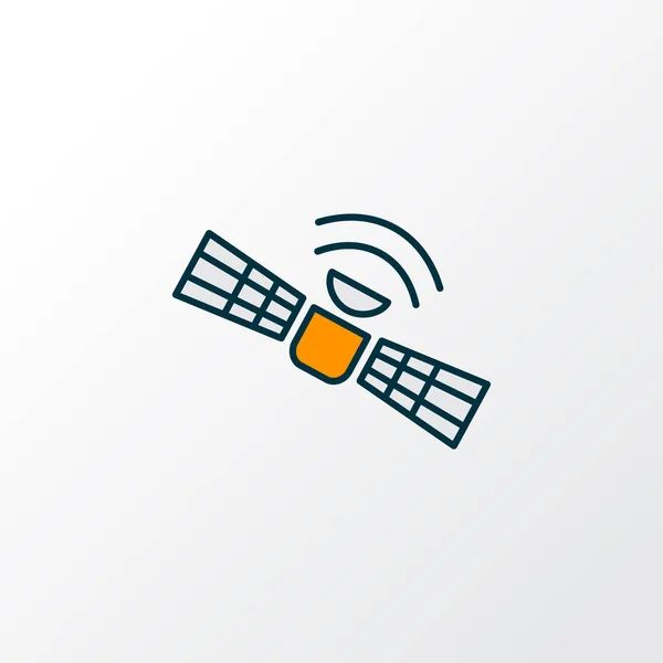 Satelliet pictogram gekleurde lijn symbool. Premium kwaliteit geïsoleerd telecommunicatie element in trendy stijl. — Stockfoto