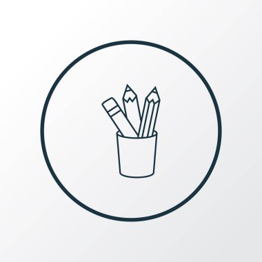 Kalem simgesi satırı simgesi. Premium kalite izole grafit öğe trendy tarzı.