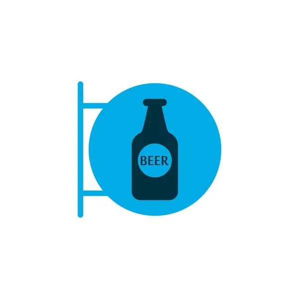 Bier teken pictogram gekleurde symbool. Premium kwaliteit geïsoleerd plakkaat element in trendy stijl. — Stockvector