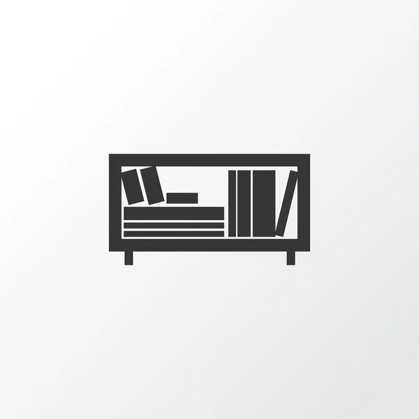 Bookshelf icon symbol. Premium quality isolated bookcase element in trendy style. — Stock Photo, Image
