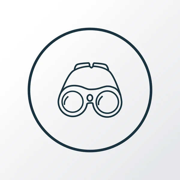 双眼鏡アイコンラインシンボル。トレンディーなスタイルのプレミアム品質絶縁ズーム要素. — ストックベクタ