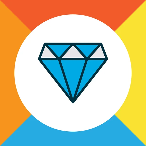 Diamante símbolo de línea de color icono. Elemento brillante aislado de primera calidad en estilo de moda . — Vector de stock