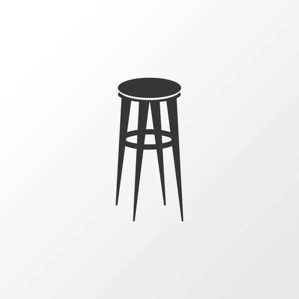 Icono de taburete símbolo. Elemento de silla de bar aislada de calidad premium en estilo moderno . — Archivo Imágenes Vectoriales
