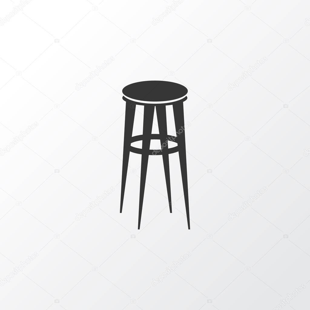 Barstool icon symbol. Premium quality isolated bar chair element in trendy style.