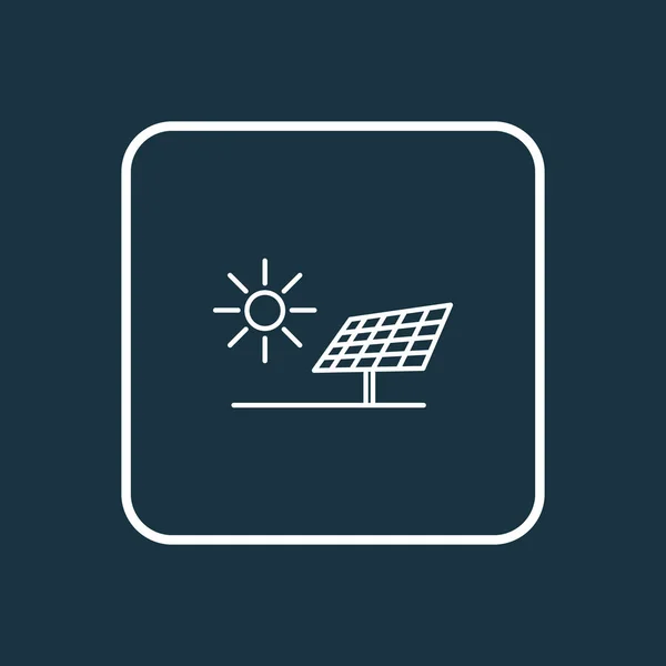 Symbole de ligne d'icône d'énergie alternative. Élément de panneau solaire isolé de qualité supérieure dans un style tendance . — Photo