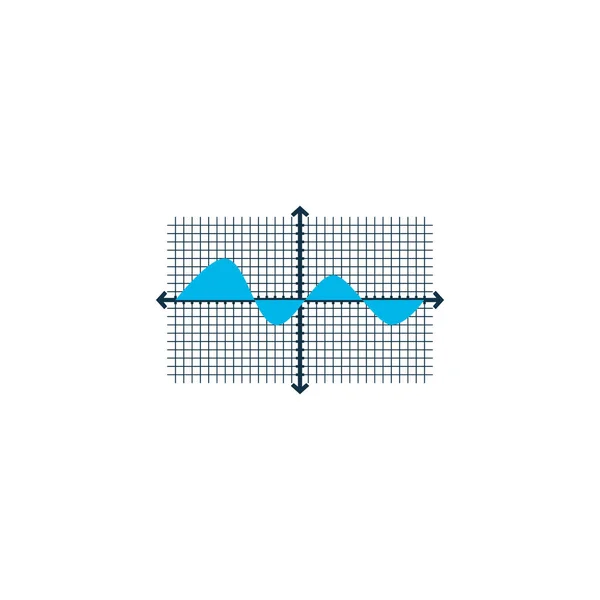 분석 차트 그리드 아이콘 색상 상징. 프리미엄 품질 트렌디 스타일에서 분리 된 좌표 시스템 요소. — 스톡 사진