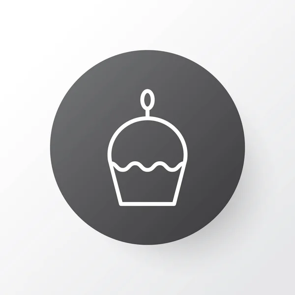 Cupcake simgesi simgesi. Premium kalite izole Doğum günü pasta öğe trendy tarzı. — Stok Vektör