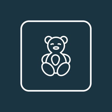 Oyuncak ayı sembolü. Kaliteli kalite izole edilmiş yumuşak oyuncak ögesi modada.