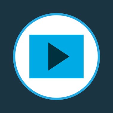 Slayt gösterisi simgesi renkli sembol. Premium kalite izole edilmiş multimedya ögesi modada.