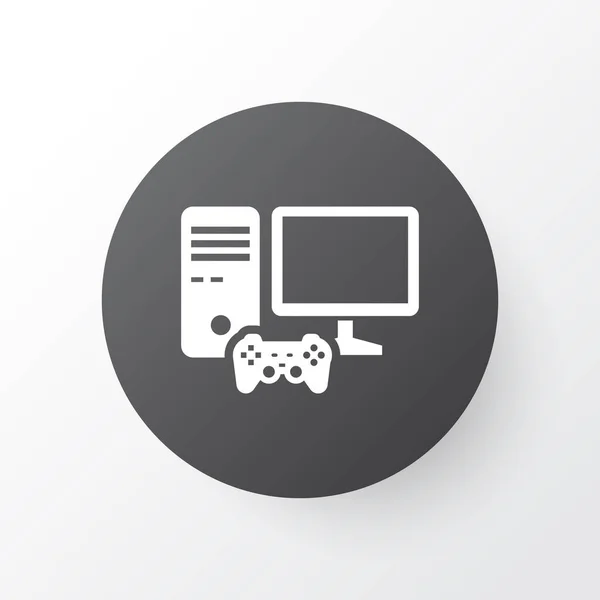 Simbolo icona Joystick. Elemento computer gamer isolato di qualità premium in stile trendy . — Vettoriale Stock