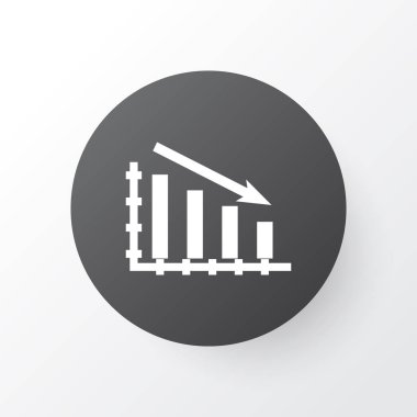 Simgesi simgesi. Premium kalite izole başarısız moda stil öğesinde bar.